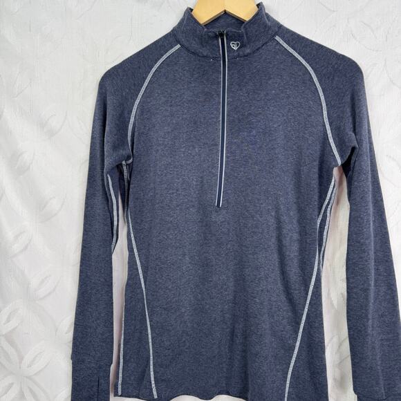 Straight Down Golf Quarter-Zip Pullover Long Sleeve Thumb Holes Size M - Picture 10 of 11